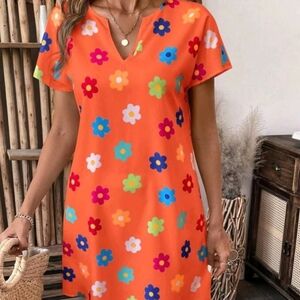 Floral Orange Dress